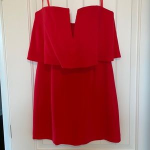 BCBG MAX AZRIA Red Mini Cocktail Strapless dress